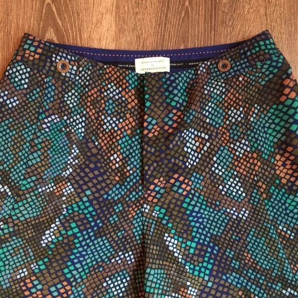 Anthropologie Essential Culotte Cropped Wide Leg Gaucho Snake Snakeskin Fall 4 - Picture 4 of 10